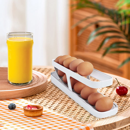 Rolling Eggs Dispenser and Organizer for Refrigerator Storage 1 Pack