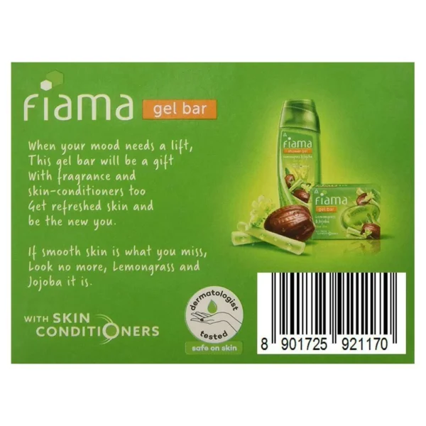 Fiama Lemongrass & Jojoba Gel Bar 125 g (Pack of 3) - Image 2
