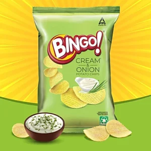 Bingo! Cream & Onion Potato Chips, 45 g