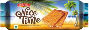BRITANNIA Nice TIME Sugar SHOWERD COCONUT Biscuits 136.5g