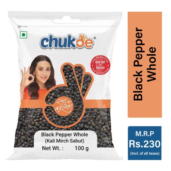 Chukde Spices Black Pepper/Kali Mirch Sabut 100g