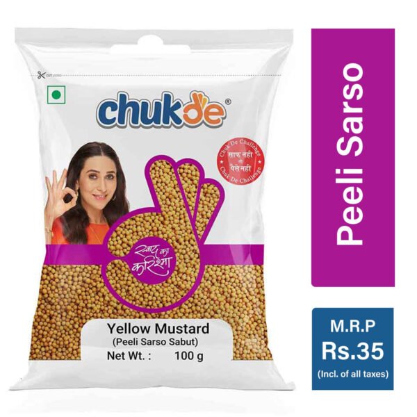 Chukde Spices Peeli Sarso/Yellow Mustard Whole, 100G