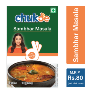 Chukde Sambhar Masala - 100g | Coriander, Cumin, & Kashmiri Chili Blend for South Indian Cuisine | Aromatic & Flavorful Seasoning | No Added Color | Laboratory Tested & Hygienically Packed