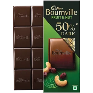 Cadbury Bournville Fruit & Nut 50% Dark Chocolate Bar, 75 g