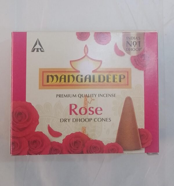 mangaldeep rose dry dhoop cones 25g