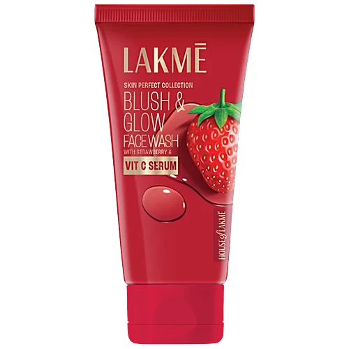 Lakme Blush & Glow Strawberry Freshness Gel Face Wash With Strawberry Extracts, 50 g