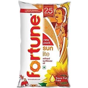 Fortune Sunlite Refined Sunflower Oil, 870 g Pouch