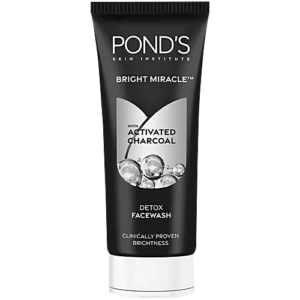 Pond's Bright Miracle Detox Facewash With 10X Power Of Charcoal, 100 g