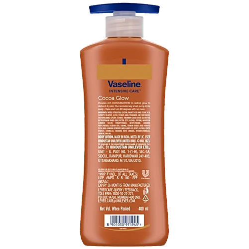 Vaseline Intensive Care Cocoa Glow Body Lotion, 400 ml - Image 3
