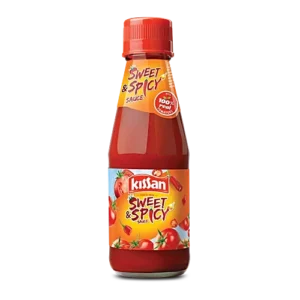 Kissan Sweet & Spicy Ketchup, 200 g Bottle