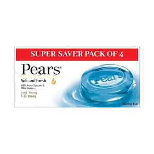 Pears Soft & Fresh Bathing Bar, 125 g (Pack of 4)