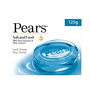 Pears Soft & Fresh Glycerine & Mint Extracts Bathing Bar, 98% Pure, 125 g