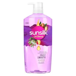 Sunsilk Argan Oil & Rosemary Frizz Smooth Oil Blends Shampoo | for Frizzy Hair | with No Added Parabens | 700 ML