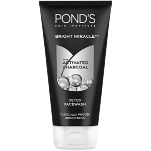 Pond's Bright Miracle Detox Facewash With 10X Power Of Charcoal, 150 g