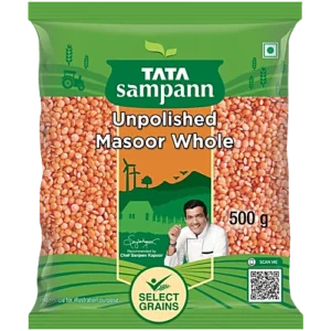 Tata Sampann Unpolished Masoor Dal - Whole, 500 g