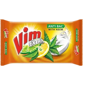 Vim Extra Dishwash Bar - Anti-Bac With Neem, 145 g