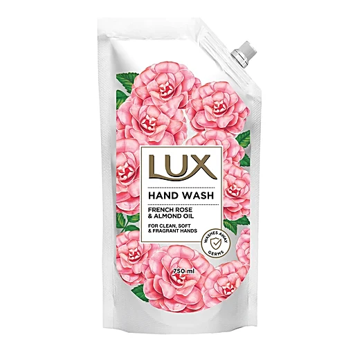 Lux Handwash - With French Rose & Almond Oil, For Clean & Soft Hands, 750 ml Refill Pack