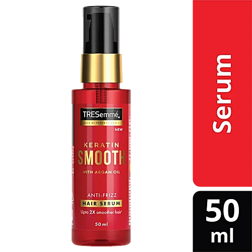 Tresemme Keratin Smooth Anti-Frizz Hair Serum - With Argan Oil, Upto 2X Smoothness, 50 ml