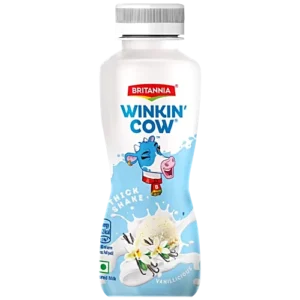 Britannia Winkin Cow Vanillicious Thick Milkshake, 180 ml PET Bottle