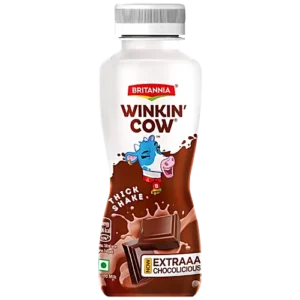 Britannia Winkin Cow Chocolicious Thick Milkshake, 180 ml PET Bottle