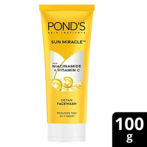 Ponds DeTan Facewash-With Niacinamide & Vitamin C,Reduces In 1 Week,For All Skin Types, 100 g