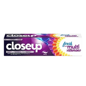 Closeup Complete Fresh Protection Gel Toothpaste - With Multi Vitamin Formula, Gives 12 Oral Care Benefits, 150 g