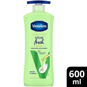 Vaseline Intensive Care Aloe Fresh Serum In Lotion - 24 Hour Long Lasting Moisturisation, 600 ml