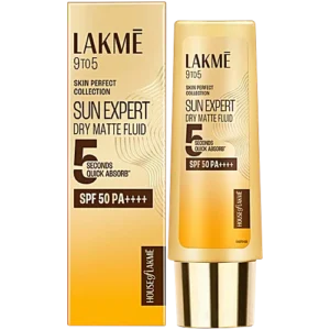Lakme 9To5 Sun Expert Dry Matte Fluid SPF 50++++ Sunscreen, 50 ml