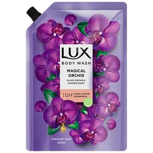 Lux Body Wash Magical Orchid - Black Orchid & Juniper Scent, 400 ml Pouch