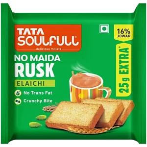 Tata Soulfull No Maida Elaichi Rusk, 275 g (250g + 25g Extra)