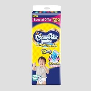 MamyPoko Pants All Night Absorb Baby Diapers XX-Large (XXL), 26 Count 15-25 kg