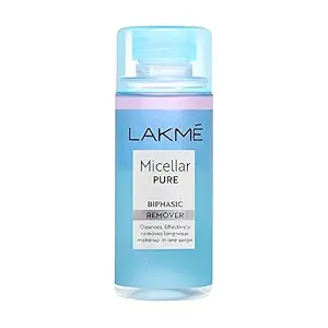 LAKMÉ Biphasic Micellar Face Cleansing Water 100Ml | Removes Waterproof Makeup | Oil And Water Formula
