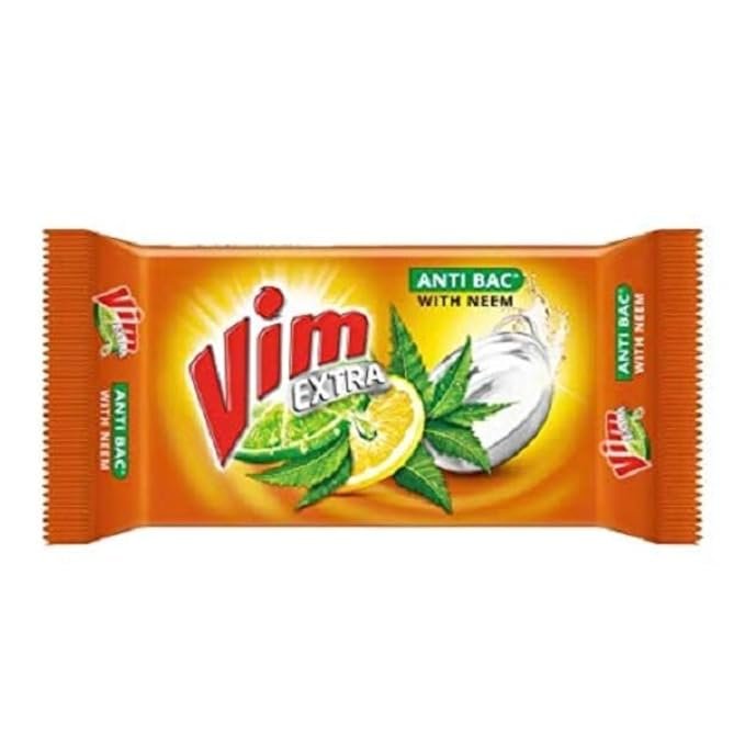 Vim Extra Anti-Bacterial Dishwash Bar, 250g (Neem)