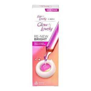 Glow and Lovely Renew Bright Multivitamin Serum in Cream | Vitamins B,C and E | Renews Skin cells |Bright and Healthy Skin | Clinically proven formula is dermatologically tested 110g