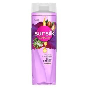 Sunsilk Argan Oil & Rosemary Frizz Smooth Oil Blends Shampoo | for Frizzy Hair | with No Added Parabens | 370 ML
