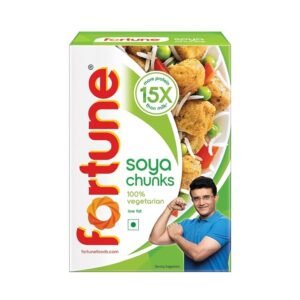 Fortune Soya Chunks, 15x more protein than milk, 200 grams / 200g+25g