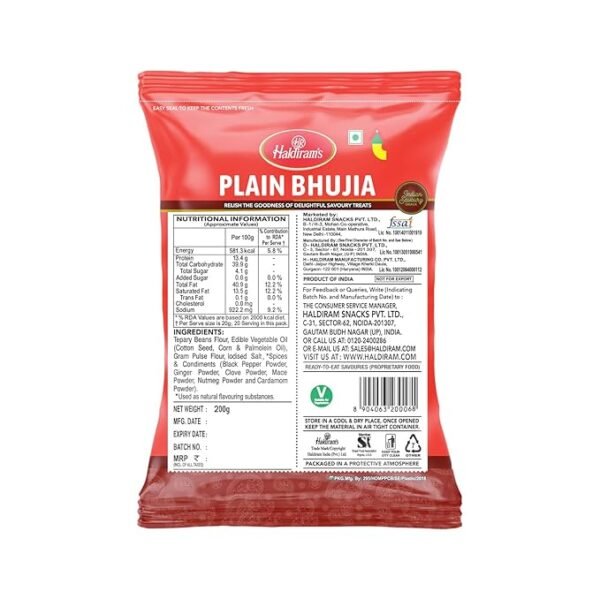 Haldirams Bhujia Plain, 200g - Image 2