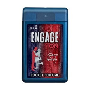 Engage ON Classic Woody Pocket Perfume For Men, Citrus & Spicy Fragrance Scent, Skin Friendly Perfume for Men Long Lasting Smell, 18/ 17ml
