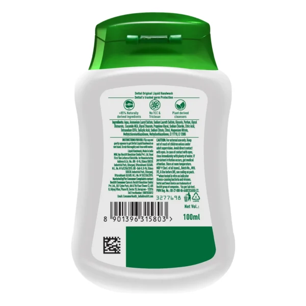 Dettol Squezy Original Hand Wash - Germ Protection Refill Handwash - Image 2