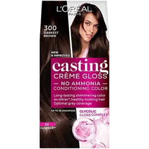 L'Oreal Paris Casting Creme Gloss Conditioning Hair Color 300 Darkest Brown