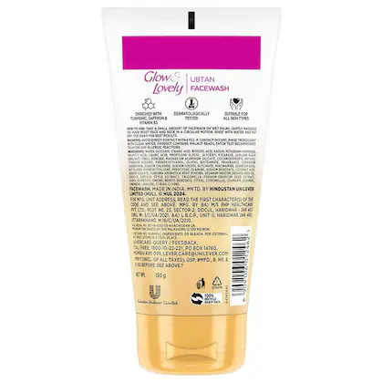 Glow & Lovely ; Lovely Ubtan Turmeric & Saffron FW - Image 2