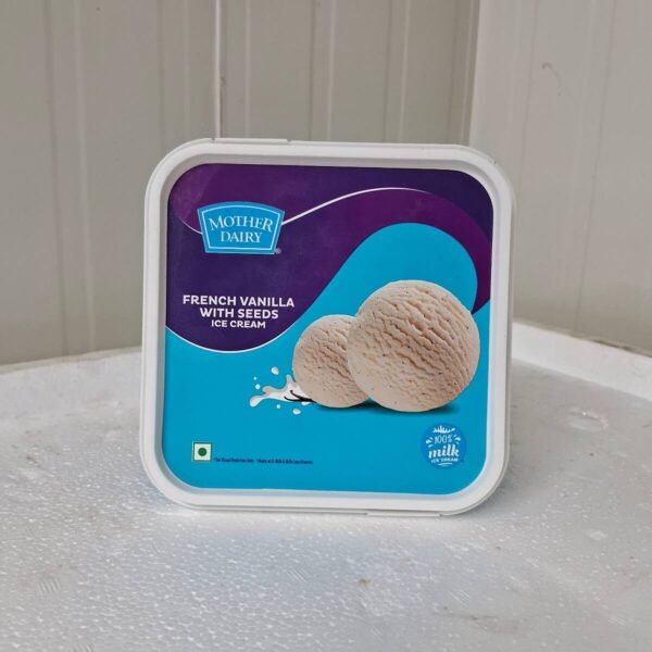 MOTHER DAIRY FRENCH VANILLA WITH SEED ICE-CREAM 750ml.