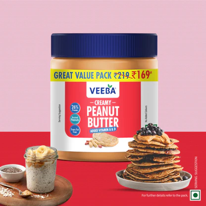VEEBA CREAMY PEANUT BUTTER VIT A & D 320G