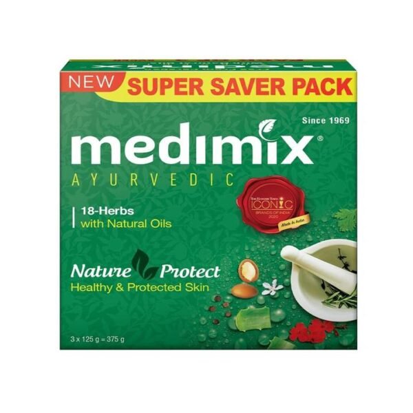 MEDIMIX AYURVEDIC SOAP(PACK OF 3) FREE BODY WASH INSIDE