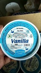 MOTHER DAIRY VANILLA CUP MF 90ml.