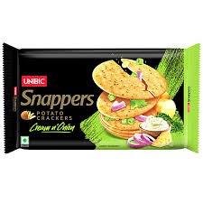 UNIBIC SNAPPERS POTATO CRACKERS CREAM n' ONION 70g.