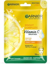 GARNIER SKIN NATURALS BRIGHT COMPLETE VITA-C SERUM MASK.