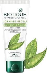 BIOTIQUE MORNING NECTAR MOISTURIZE & NOURISH FACE WASH 100ml.