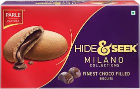 parle platina hide&seek milano collections finest choco filled biscuits 20G.