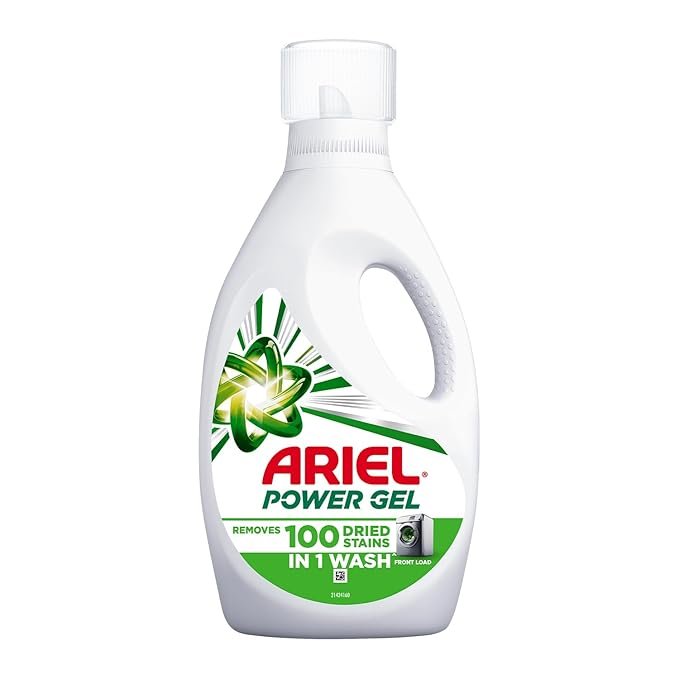 ARIEL POWER GEL FRONT LOAD REMOVES 100 DRIED STAINS IN 1 WASH 1 kg.